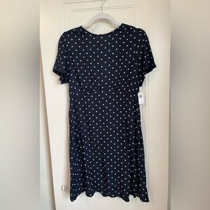 Old Navy Navy Blue Polka Dot Dress